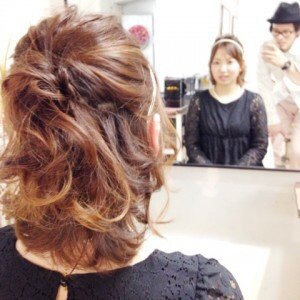 結婚式のアップスタイル